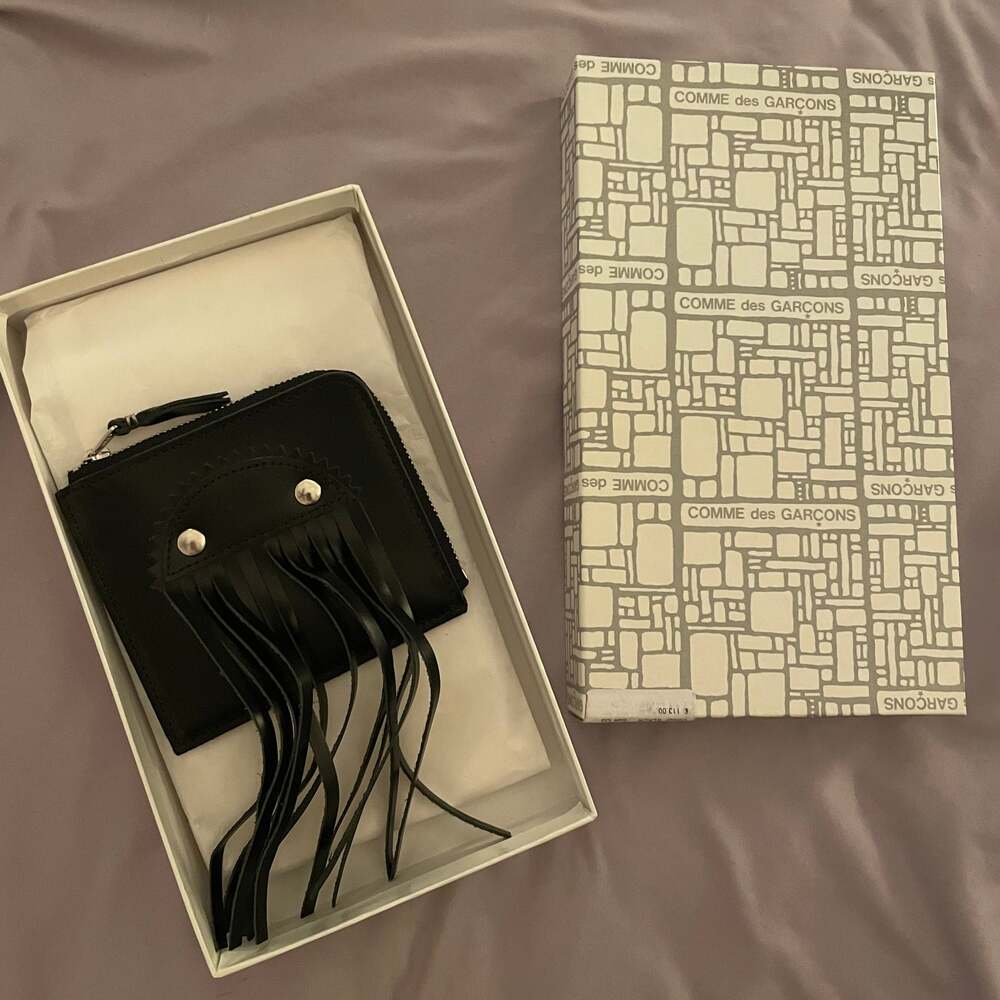Comme des Garçons Fringe Leather Monster Zipper Cardholder - New in Box